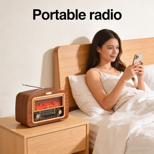 <span class=keywords><strong>Radio</strong></span> rétro classique Estyle NS-904BT AM/<span class=keywords><strong>FM</strong></span> avec lecteur USB/TF - Rechargeable 1500-2000mAh, article de décoration portable pour la maison - Product Image 5