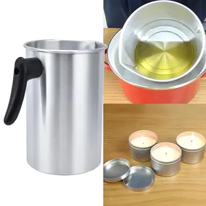 Bougie Melting Pot 1.2L 1.8L 3L Aluminium Cire Melting Cup Pot Verser Bougie Making Tools