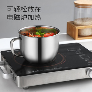 Tazón de arroz de acero inoxidable 304 de 10 cm de diámetro con tapa y asa para uso doméstico - Product Image 4