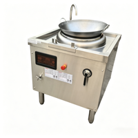 Table de cuisson à induction professionnelle commerciale à brûleur unique pour wok, en acier inoxydable, Plug-and-Play, puissance 8-12KW, nettoyage facile