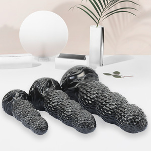 18 + femminile a forma di vibratore lungo sottile a forma di scala Dildo alternativo Oversize giocattoli erotici morbido anale spina per le donne vibratore - Product Image 3