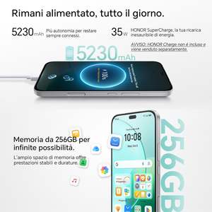 HONOR 400 <span class=keywords><strong>Lite</strong></span> 5G Octa Core CDMA <span class=keywords><strong>Smartphone</strong></span> 8GB RAM 256GB NFC 6000mAh 108MP Dual SIM AI Button Android 15 6.7 pollici Inglese - Product Image 4