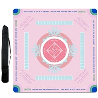 Tapis de jeu de Mahjong américain imprimé sur mesure, 83 cm carré, en caoutchouc antidérapant et silencieux, housse de table de Mahjong, conception personnalisée OEM ODM disponible