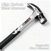 Marteau à griffes en acier au carbone de haute qualité 0,25 kg 0,5 kg, outils à main de menuisier de qualité DIY avec support de personnalisation OEM