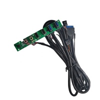 Conectores del Panel Frontal de la Carcasa del Ordenador con USB 2.0/3.0, Audio HD, Botón de Encendido, Material de PVC, Blindaje de Lámina, 12 Meses de Garantía