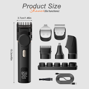 पेशेवर 5 में 1 मल्टी-फंक्शनल वाटरप्रूफ पुरुषों के लिए हेयर क्लिपर कॉर्डलेस एडजस्टेबल इलेक्ट्रिक दाढ़ी ट्रिमर - Product Image 2