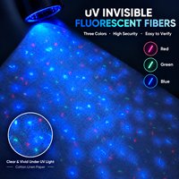 Papier de sécurité 83 g/m² avec fibres UV invisibles, coton et lin, imperméable, amidonné, 65 % coton, 20 % lin, 15 % bois, inviolable, vierge, 100 pièces