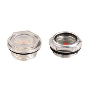 Zhuji Aluminum Oil Sight Glass 16mm <b>Threaded</b> For Air Compressor Machine <b>Tool</b> Replacement - Product Image 1