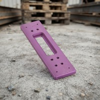 Profilé en aluminium industriel traité en profondeur, plaque en aluminium anodisé violet, perçage et rainurage de précision, dessins personnalisés