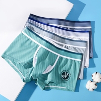 Sous-vêtements d'été pour hommes Elephant Trunk Pants Breathable Fashion Striped Separate Pouch Boxer Shorts Wholesale