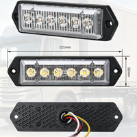 Nouveau phare LED haute puissance 18W, accessoires pour camion, couleurs personnalisées, 6 LED, 19 modes clignotants, lumière d'avertissement, lumière stroboscopique pour voiture