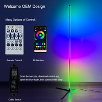 Lámpara de pie Vertical para interiores, lámpara de pie con diseño de pie Vertical, led rgb, APLICACIÓN en Curva nórdica
