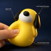 Jouets Squishy Mignons en Forme de Chiot, Matériel Souple à Presser, Anti-Stress, Personnalisables OEM ODM pour Bureau