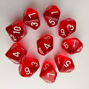 Bán buôn truy cập acrylic đa diện DND D10 xúc xắc 10 mặt trong suốt xúc xắc nhựa Mười mặt chết cho chạy nhóm trò chơi - Product Image 4