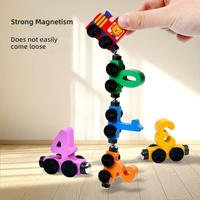 Train en bois pour tout-petits avec chiffres, blocs colorés, jeu de comptage, développement cérébral, jouet mathématique préscolaire