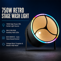 Projecteur de scène rétro 750W RGB Aux CW WW 3200K-6500K COB DMX512 8CH pour éclairage frontal de scène, théâtre et concert