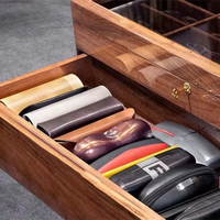 Estuche de Madera Cuadrado de Doble Capa para Gafas, Certificado ISO9001, Ideal para Almacenamiento y Exhibición de Gafas en Tiendas