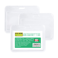 Porte-cartes double face en cristal résistant aux chutes et imperméable Kejea pour le stockage de plusieurs cartes, badges d'identité de bureau et scolaires