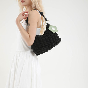 Túi đeo chéo nữ mùa hè 2025, màu trơn, kiểu gấp, túi xách tay, túi đeo vai, túi thiết kế dành cho nữ - Product Image 3