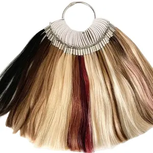 Customized Free Sample Color ring Hair Chart 100% Human Hair Color Ring With 41 Colors For Hair Extension