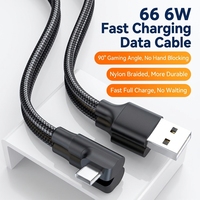 Cable de Datos USB-C a C de 90 Grados, 5A 60W, Carga Rápida y Transferencia de Datos, Cable de Nailon Trenzado para Teléfonos Móviles y Accesorios de Computadora