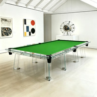Table de billard chinoise BOJAZND de luxe en verre trempé acrylique transparent de 12 pieds pour l'intérieur de la villa