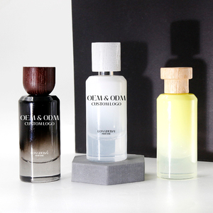 Factory Luxury Custom Clear 55ml Round Crimp Gradient Color Glass Perfume <b>Bottle</b> With Packing <b>Box</b> - Product Image 5