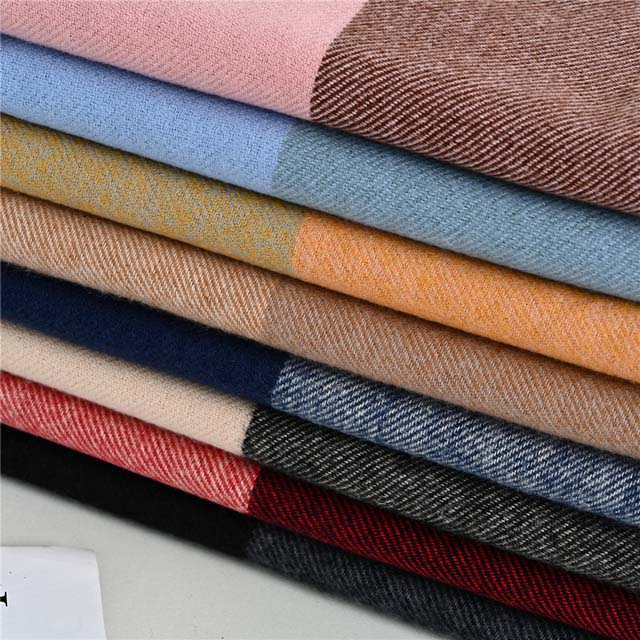 Luxury Fashion Autumn Winter Neck Scarf Warm Bicolor Imitated Cashmere Winter Scarf For Women