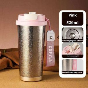 Full Titanium Coffee Mug Double Wall Vacuum <b>Insulated</b> Pure Titanium Water <b>Cup</b> Portable Leakproof Travel Tumbler for Camping - Product Image 1