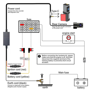 กล้องติดรถยนต์ 4K AI ADAS พร้อมหน้าจอ ระบบ FCWS LDWS WiFi G-Sensor บันทึกภาพหน้า-หลัง - Product Image 6