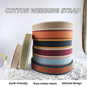 Sangle en coton brodé écologique de 38 mm et 45 mm pour sacs, bandoulières, textiles de maison et vêtements - Product Image 2