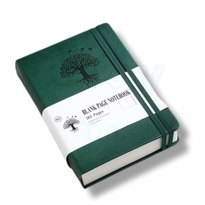 Encuadernación perfecta logotipo personalizado A5 B6 PU cuero Tapa dura diario cuaderno para hacer lista contraseña libro - Product Image 5