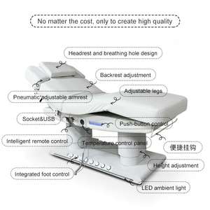 Table de Massage <span class=keywords><strong>Spa</strong></span> Chauffante de Luxe à Hauteur Réglable Lit de Massage Professionnel Inclinable Lit pour Cils pour Mobilier de Salon <span class=keywords><strong>SPA</strong></span> et MedSpa - Product Image 5