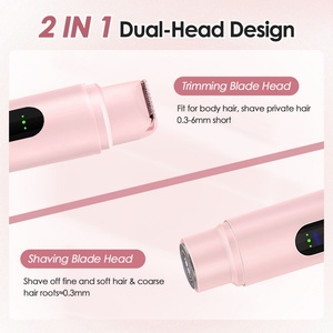 เครื่องโกนขนไฟฟ้าไร้สายกันน้ำ IPX7 สำหรับผู้หญิง เครื่องกำจัดขนบนใบหน้าแบบไม่เจ็บปวด เครื่องกำจัดขนตามร่างกาย บริเวณมือ ขา และบิกินี่ - Product Image 2