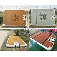Plate-forme gonflable flottante sur pont de natation, tapis flottant, pont de natation, Construction en PVC