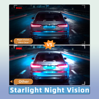 Layar 4K 3 inci Tiga Lensa 4K+2K+2K Penglihatan Malam Lensa 6-Lapisan WiFi G-Sensor 140 °   Lihat Monitor Parkir 24 Jam untuk Kamera Dasbor Mobil
