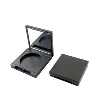 Palette de fard à paupières vide simple surligneur noir fard à joues boîte d'emballage en plastique carré 36.5mm pressé étui à poudre compact