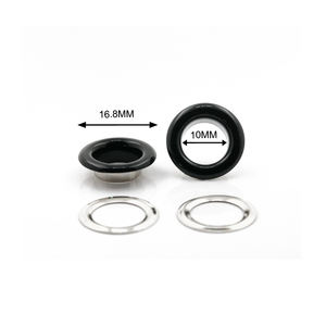 Yuvarlak kenar Metal kuşgözü siyah fırında boya pirinç kuşgözü Grommet giysi ve ayakkabı için - Product Image 1