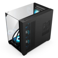 2026 New Popular Wanmisle Black White Aluminum Alloy Steel Full Tower OEM Micro-ATX Side Panel Window Gaming PC Case