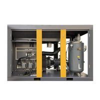 Compresseur d'air à vis rotatif industriel CE avec moteur lubrifié, refroidissement par air, faible niveau sonore, options multi-puissances