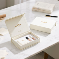 Boîte à bijoux faite à la main avec logo personnalisé Tiroir de luxe écologique Petit emballage de cadeau en papier Emballage de bijoux