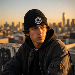 Servicio de Logotipo Personalizado, Gorro de Punto con Parche de Cuero Bordado OEM, Gorro de Invierno al por Mayor de Fábrica, Alta Calidad, MOQ Bajo - Product Image 5