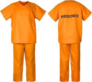 Orange Prisioner Uniforme Hommes Femmes <span class=keywords><strong>Costume</strong></span> Prison Détenu <span class=keywords><strong>Costume</strong></span> Halloween Criminel Adultes - Product Image 5