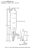 Tube à centrifuger gradué en verre borosilicate Cenlee 100 ml à fond conique pour usage pétrolier et de laboratoire