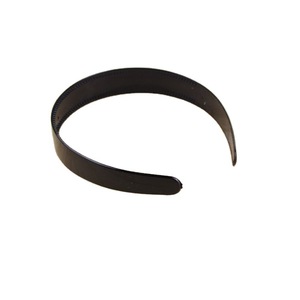 Diadema de resina plástica negra de 2,5 cm de ancho, pulida, unisex, para uso diario - Product Image 5