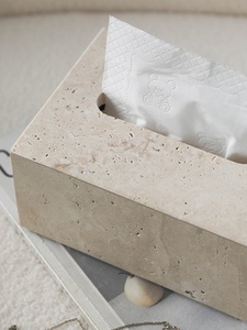 Tự nhiên vuông travertine kết cấu nặng nhựa mô hộp bìa cho trang trí nội thất và phòng tắm Countertop bảng - Product Image 4