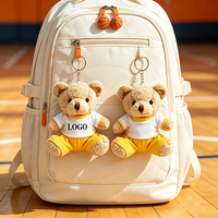 Mascotte en peluche personnalisée, porte-clés en peluche personnalisé, ours en peluche doux avec logo pour événements sportifs, souvenirs et promotion de clubs, fabrication OEM