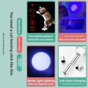 Le <span class=keywords><strong>Bon</strong></span> Model 180 Laser Cat Teaser USB Rechargeable Eco-friendly Stainless Steel Infrared Wand Solid Pet Toy Interactive - Product Image 4