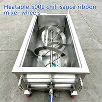 Mélangeur à ruban industriel en acier inoxydable 304 pour pâte de bœuf et sauce aux haricots, 100L, 280L, 500L, 1000L