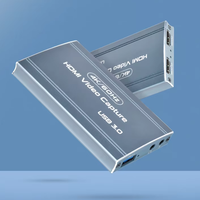 FJGEAR Tarjeta de captura de video HDMI 4K, USB 3,0 para 4096x2160 60Hz HDR, con caja de aleación de aluminio Plug and Play con zoom OBS
